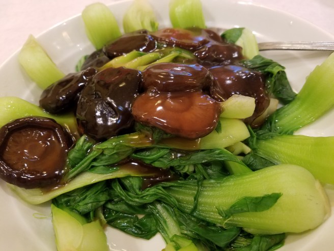 Baby Bok Choy and Black Mushroom